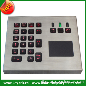 Desktop Mounting Military Backlight Keypad with Touchpad (K-TEK-M185TP-KP-DT)